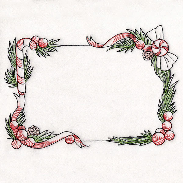 Christmas Peppermints Quilt Label