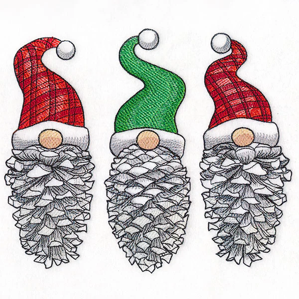 Christmas Pinecone Gnomes Trio - Image 7