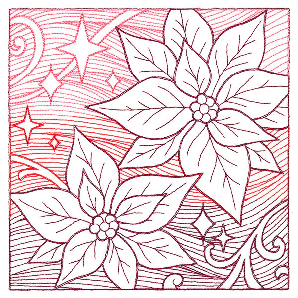 Christmas Poinsettia Etching - Image 2