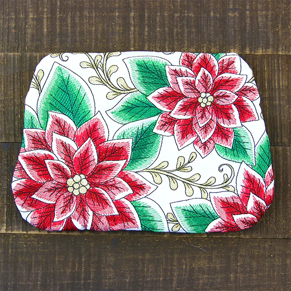 Christmas Poinsettia Zipper Pouch (In-the-Hoop) - Image 8