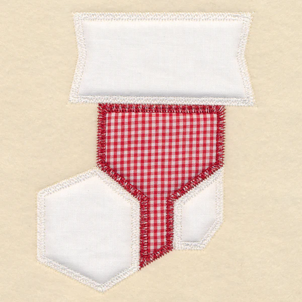 Christmas Quilt Block - Stocking (In-the-Hoop) - Image 2