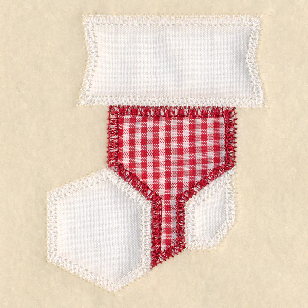 Christmas Quilt Block - Stocking (In-the-Hoop) - Image 5