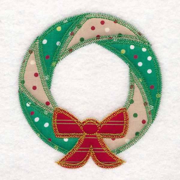 Christmas Quilt Block - Wreath (In-the-Hoop) - Image 3