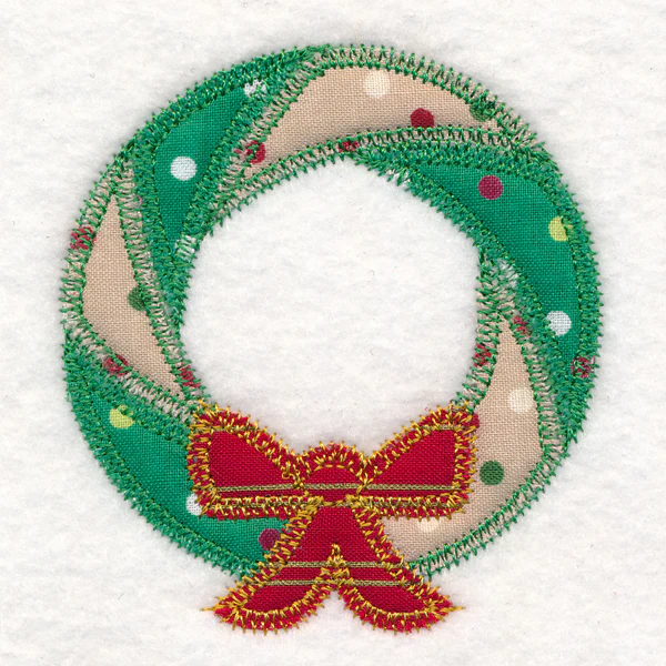 Christmas Quilt Block - Wreath (In-the-Hoop) - Image 5