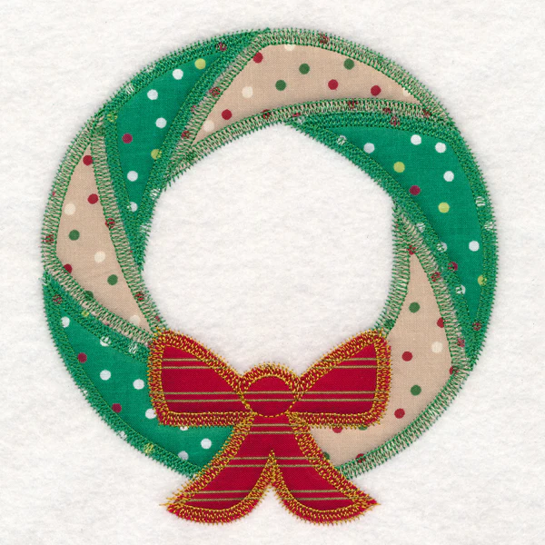 Christmas Quilt Block - Wreath (In-the-Hoop) - Image 6