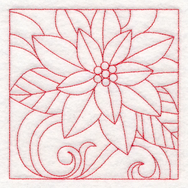 Christmas Quilting - Poinsettia (Double Run) - Image 4