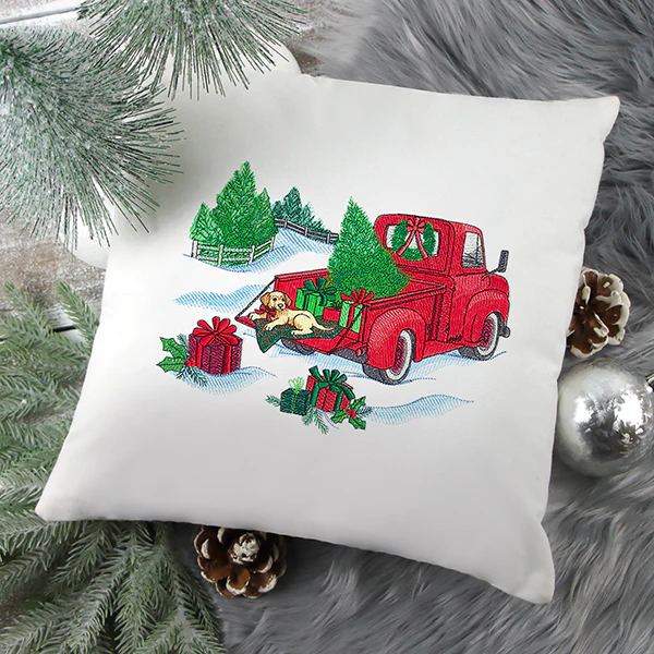 Christmas Retro Truck with Pup - Image 11