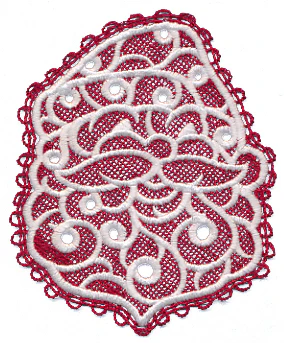 Christmas Santa (Battenburg Lace with Rayon) - Image 2