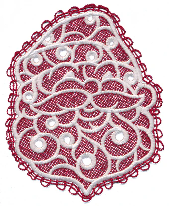 Christmas Santa (Battenburg Lace with Rayon) - Image 4