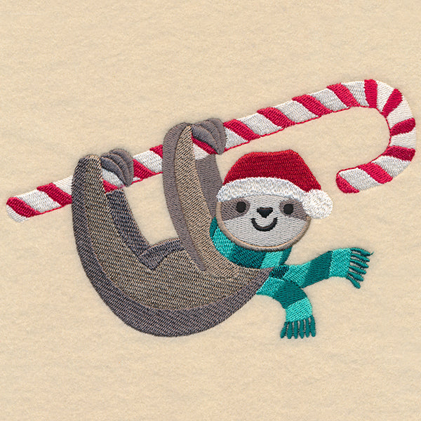 Christmas Sloth with Candy Cane - Image 2