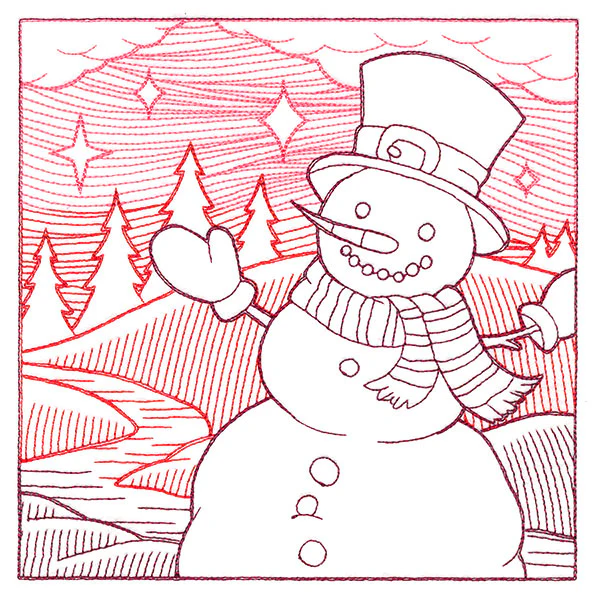 Christmas Snowman Etching - Image 2