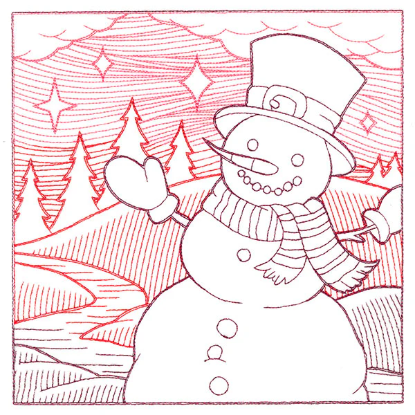 Christmas Snowman Etching - Image 5