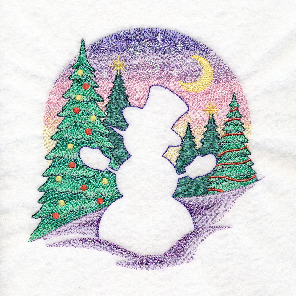 Christmas Snowman Silhouette (Embossed) - Image 4