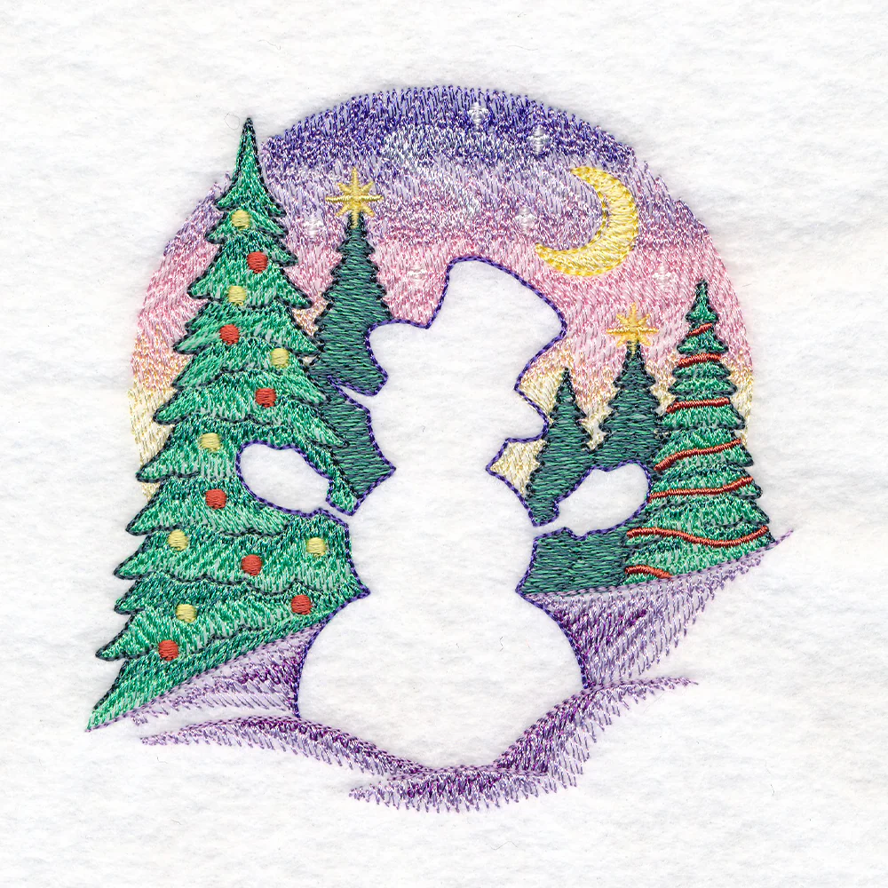 Christmas Snowman Silhouette (Embossed) - Image 6
