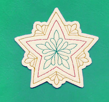 Christmas Star Coaster (In-the-Hoop) - Image 2