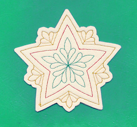 Christmas Star Coaster (In-the-Hoop) - Image 3