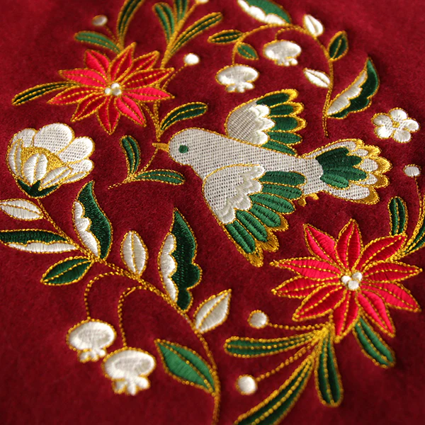 Christmas Textures Poinsettia & Dove Feature - Image 2