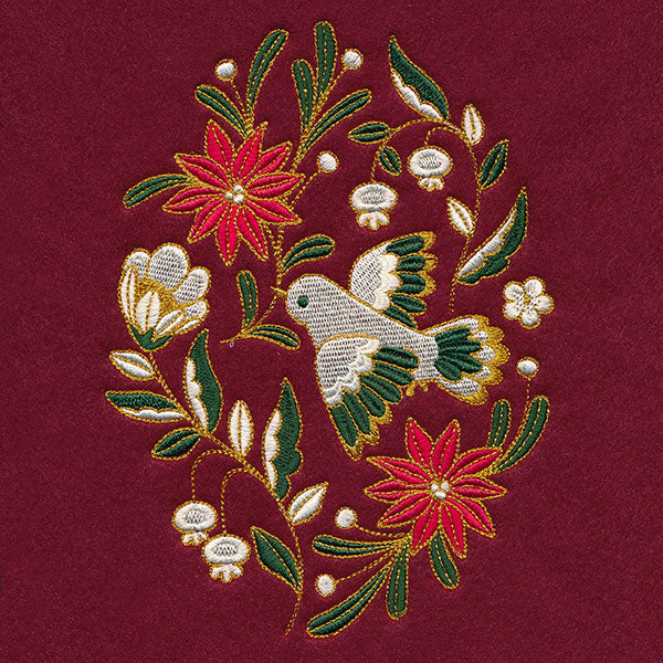Christmas Textures Poinsettia & Dove Feature - Image 3