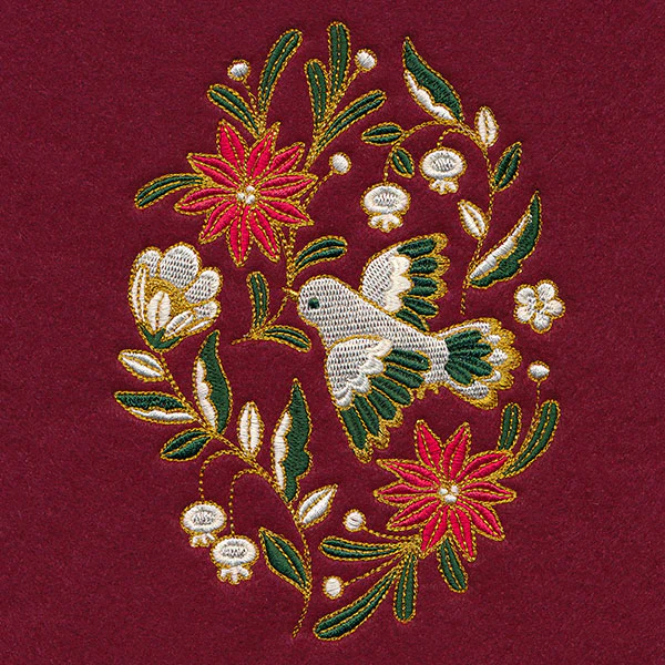 Christmas Textures Poinsettia & Dove Feature - Image 5