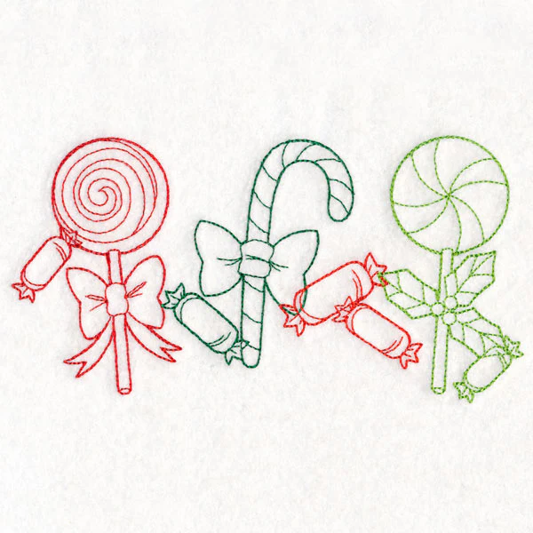 Christmas Treats Border - Candies (Vintage) - Image 3
