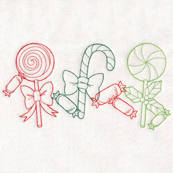 Christmas Treats Border - Candies (Vintage) - Image 5