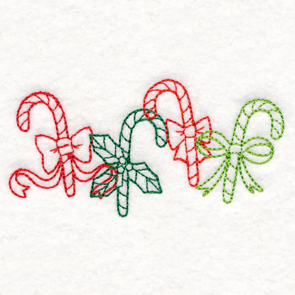 Christmas Treats Border - Candy Canes (Vintage) - Image 4