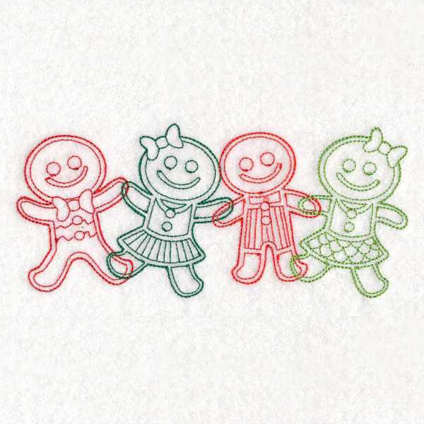 Christmas Treats Border - Gingerbread Kids (Vintage) - Image 3