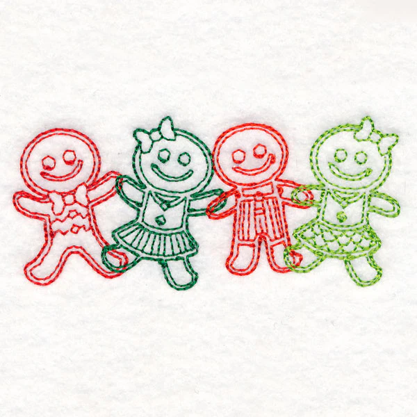 Christmas Treats Border - Gingerbread Kids (Vintage) - Image 4