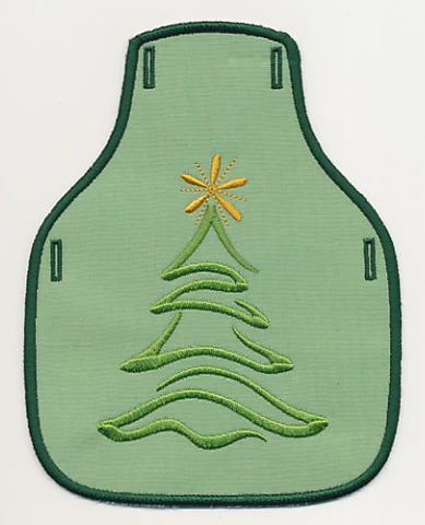 Christmas Tree Bottle Apron (In-the-Hoop)