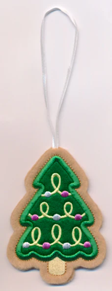 Christmas Tree Cookie Ornament (In-the-Hoop) - Image 2