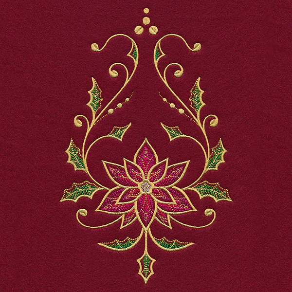 Christmas Tree Skirt Delights - Poinsettia - Image 5