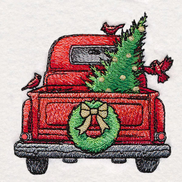 Christmas Trees & Cardinals Retro Truck - Image 7
