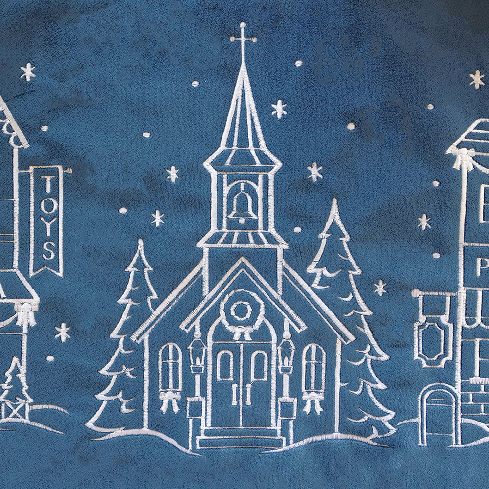 Christmas Village Church (Whitework)