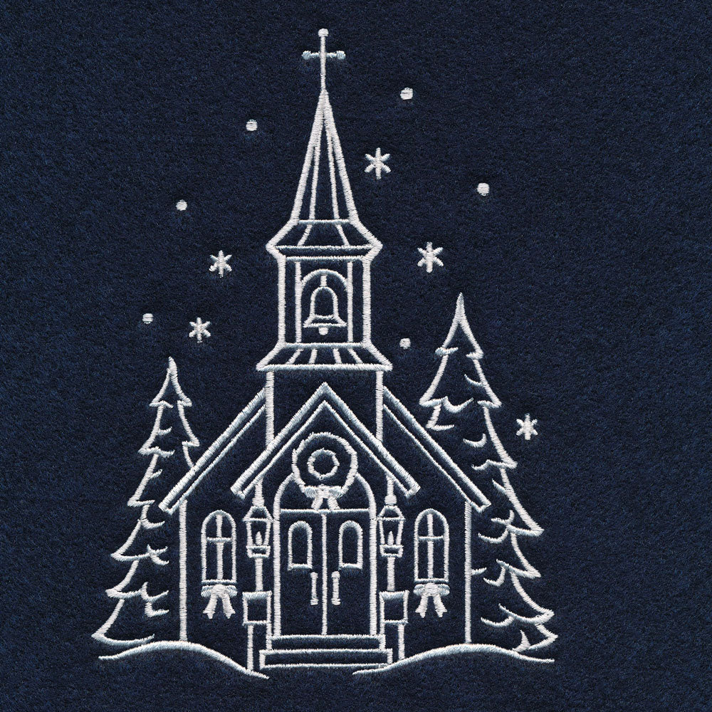 Christmas Village Church (Whitework) - Image 5