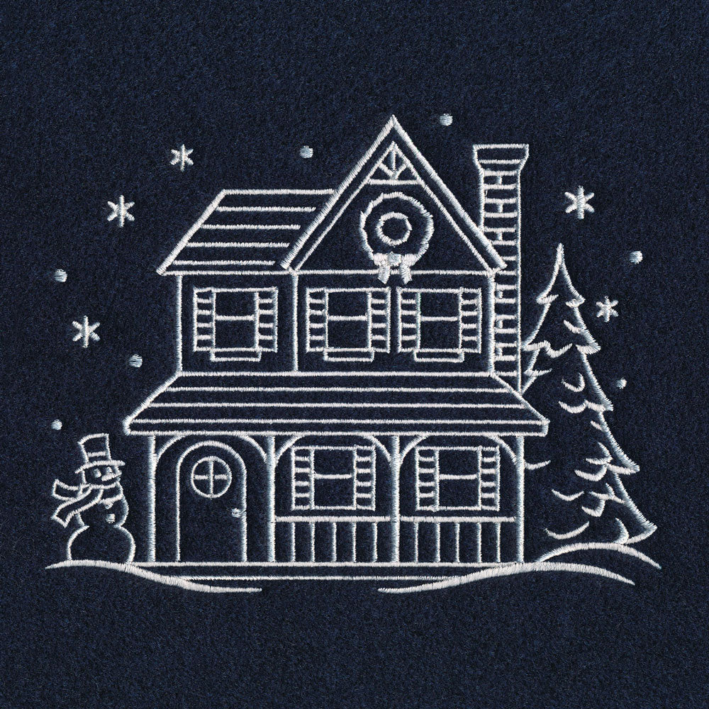 Christmas Village House 2 (Whitework) - Image 4
