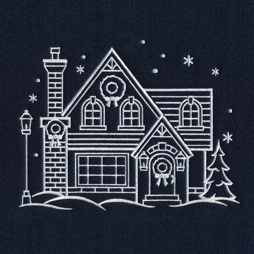 Christmas Village House (Whitework) - Image 6