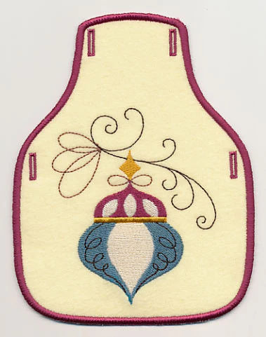 Christmas Whimsy 1 Bottle Apron (In-the-Hoop)