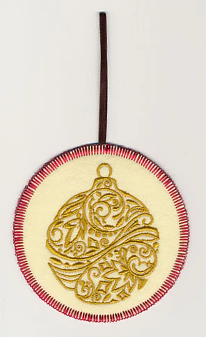 Christmas Whimsy 4 Season's Greetings Ornament (In-the-Hoop)