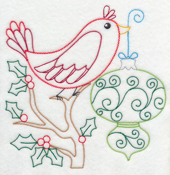 Christmas Whimsy Bird and Bulb 1 (Vintage) - Image 6