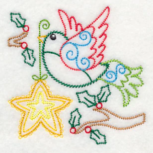 Christmas Whimsy Bird and Bulb 3 (Vintage) - Image 5