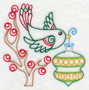 Christmas Whimsy Bird and Bulb 4 (Vintage) - Image 5