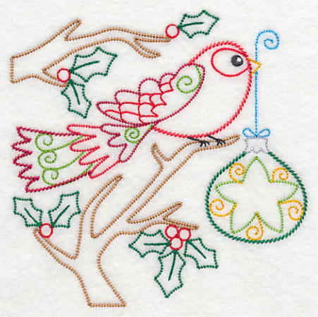 Christmas Whimsy Bird and Bulb 6 (Vintage) - Image 3