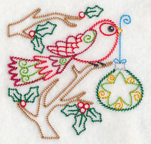 Christmas Whimsy Bird and Bulb 6 (Vintage) - Image 5