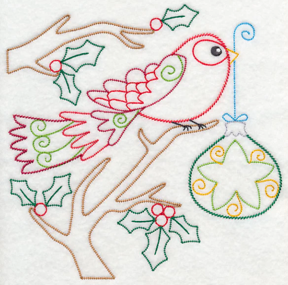 Christmas Whimsy Bird and Bulb 6 (Vintage) - Image 6