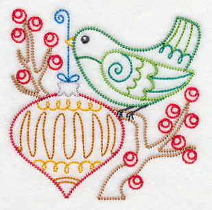 Christmas Whimsy Bird and Bulb 9 (Vintage) - Image 5