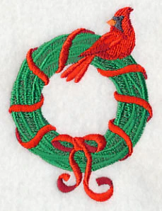 Christmas Wreath and Cardinal - Image 2