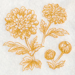 Chrysanthemum Botanical (Toile) - Image 5