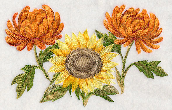 Chrysanthemums and Sunflower in Watercolor - Image 5