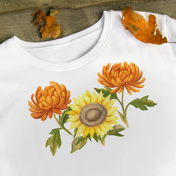 Chrysanthemums and Sunflower in Watercolor - Image 6