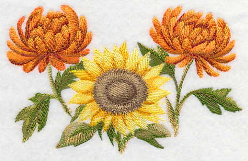 Chrysanthemums and Sunflower in Watercolor - Image 7